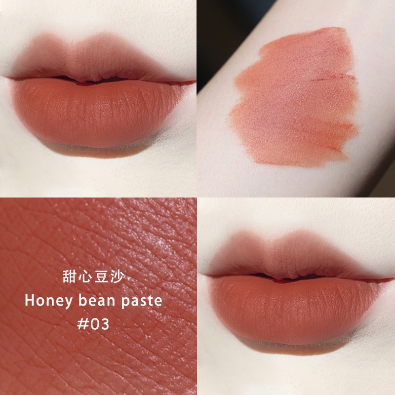 No. 3 Sweetheart Bean Paste Air Matte Lip Glaze