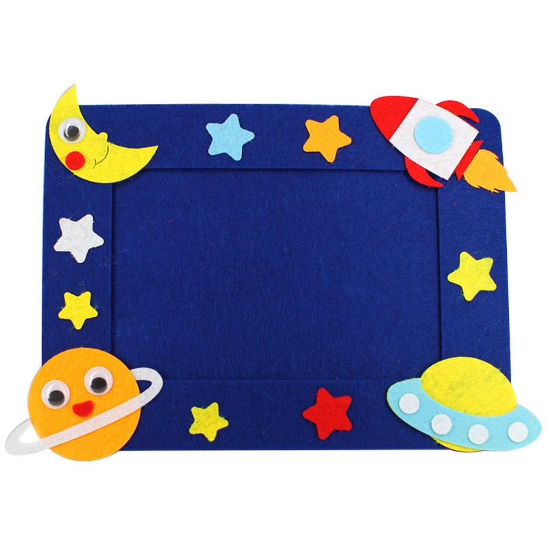 Stereo Photo Frame 2#Space Kids Crafts Woven Photo Frame 