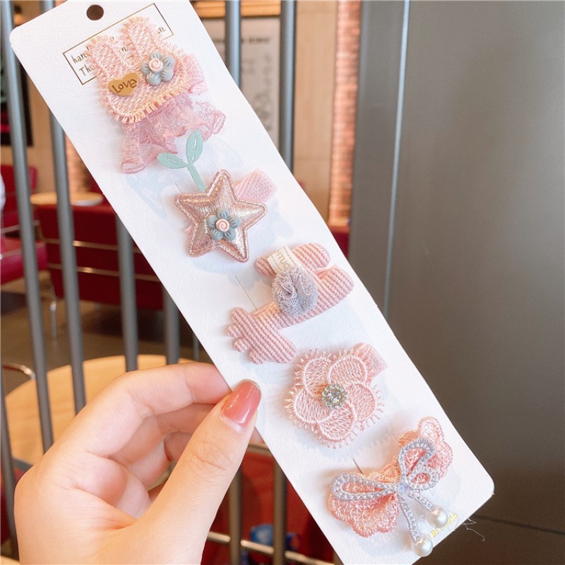 09# Rabbit Head Star Suit Hair Accessories Kids Set Clearance