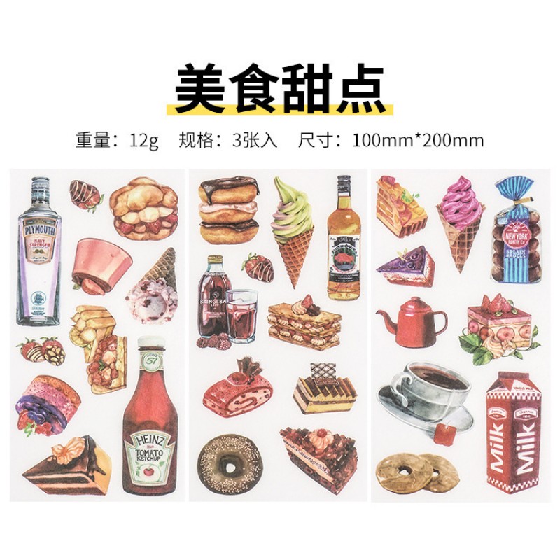 14 Gourmet Desserts Sticker Sheet