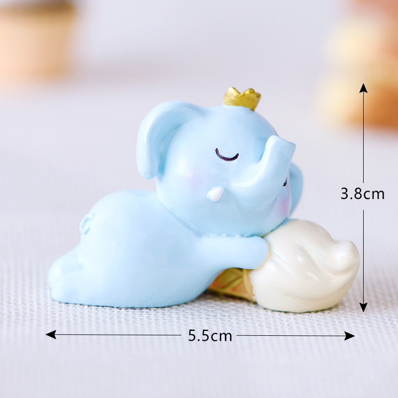 Snooze Elephant Micro Landscape Miniature Craft Supplies
