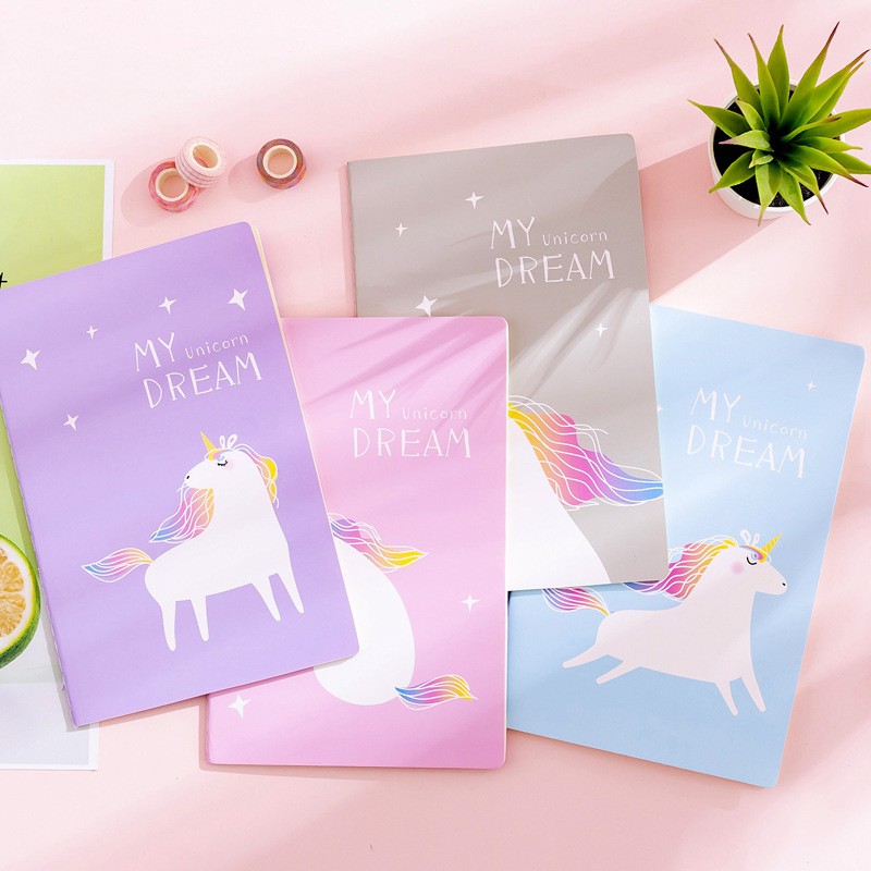 Cover Random Mixed Hair Unicorn Notebook Clearance