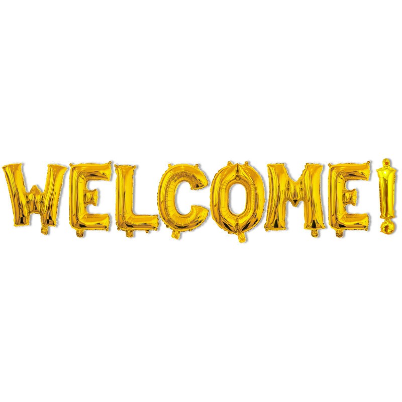 Golden Welcome Foil Balloon Clearance