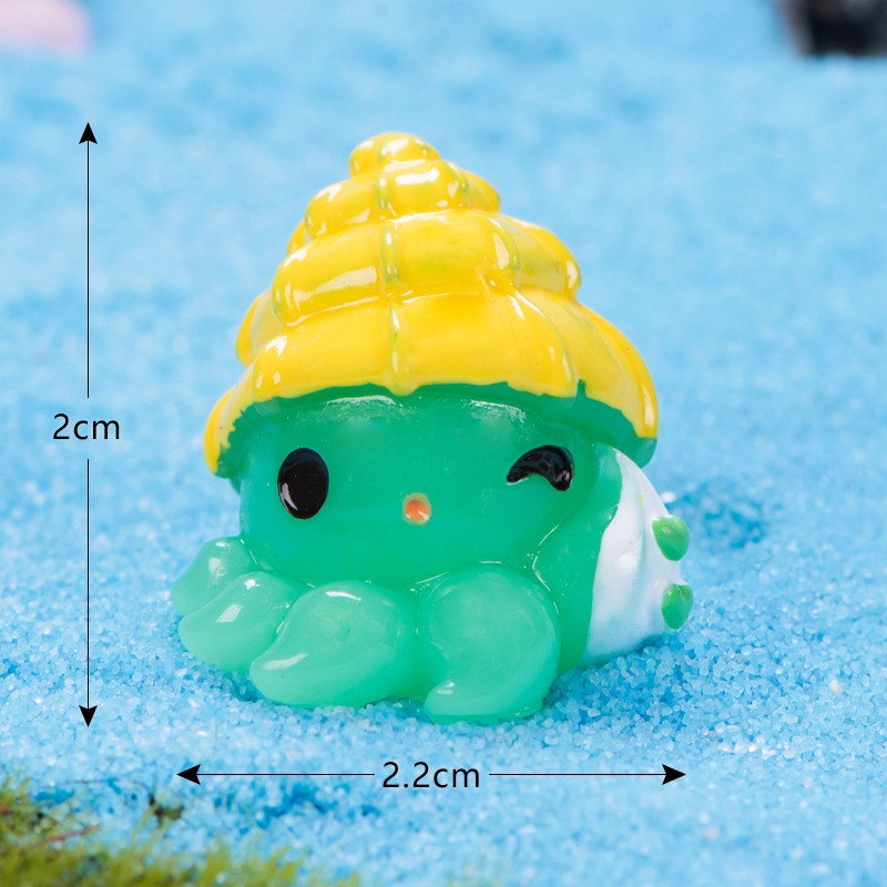 12 - Green Octopus Sea Animal Microlandscape Miniature Crafts
