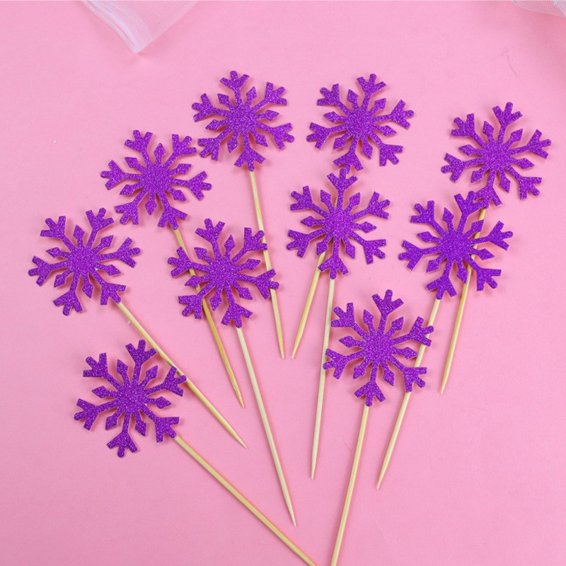 Glitter Purple 10 Pieces Cake Topper