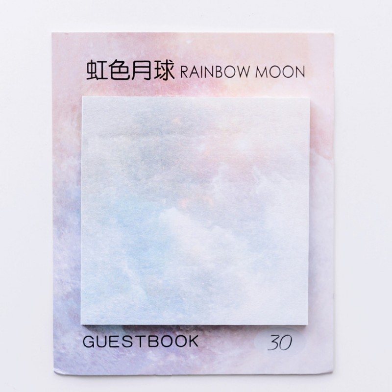 Cover Rainbow Moon Artistic Memo Pad