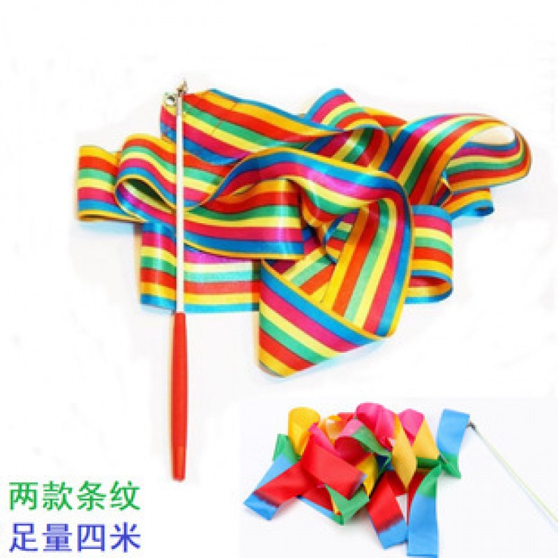 Number Of Skip Boxes Segmented Stripes Gymnastic Ribbon Toy