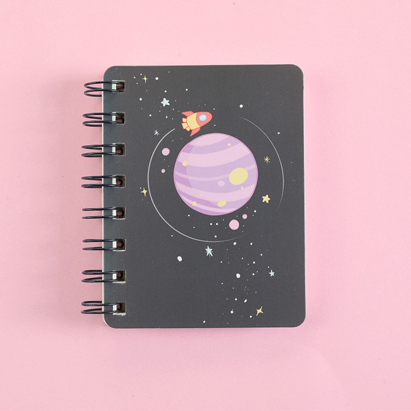 Cover Purple Planet A7 Notebook
