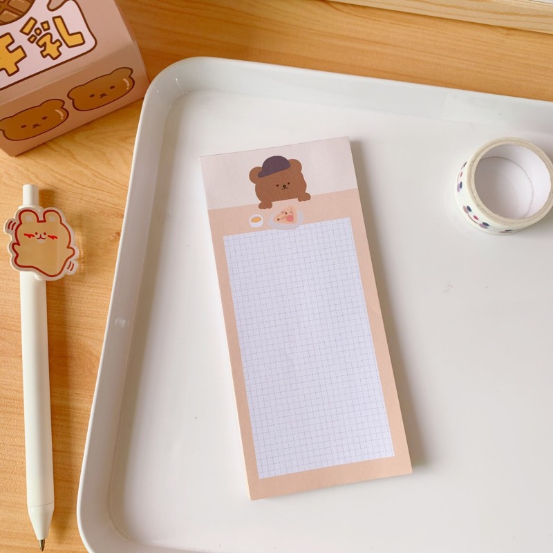 Cover 1# Cake Bear Note Long Note Memo Pad