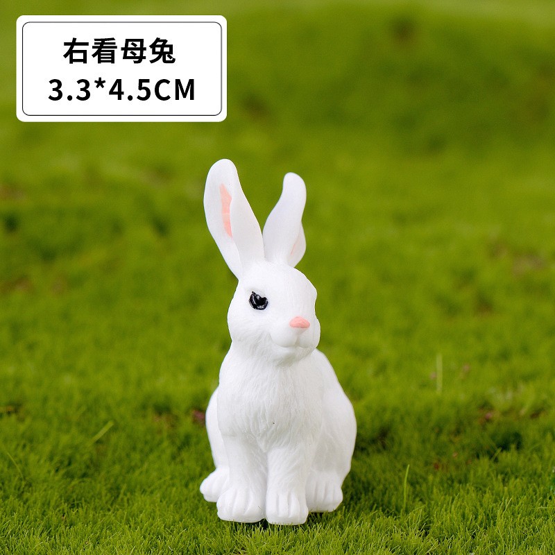 Right Looking Female Rabbit Micro Landscape Miniature Craft Supplies