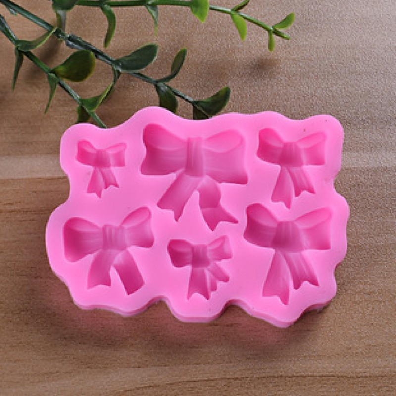 6 Bows Bowknot Style Silicon Mold