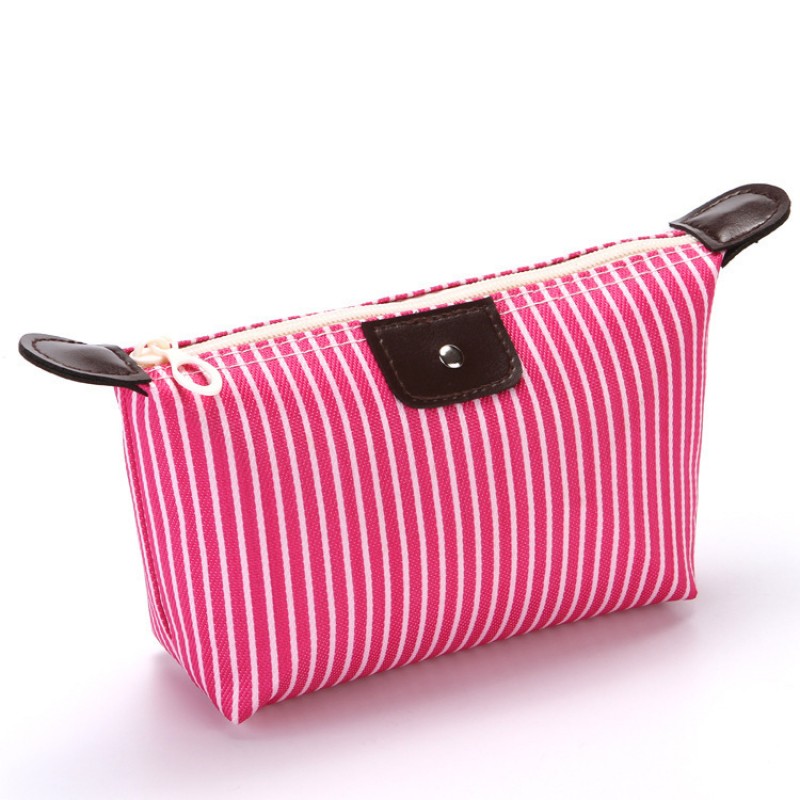 Rose Stripes Cosmetic Bag