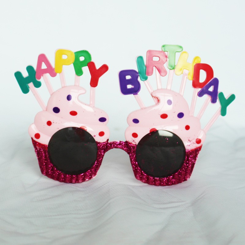 Pink Dusted Cupcake Glasses Fun Party Glasses Clearance