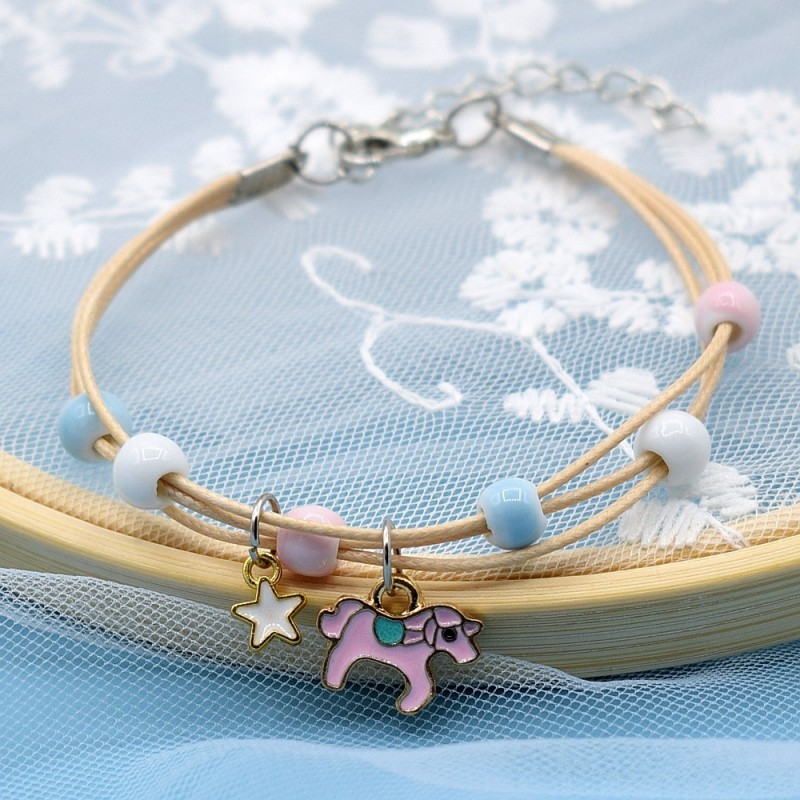 25 Pink Horse Bracelet