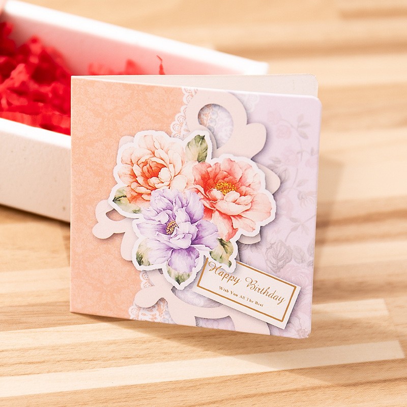 2 Happy Birthday Small Bronzing Greeting Card