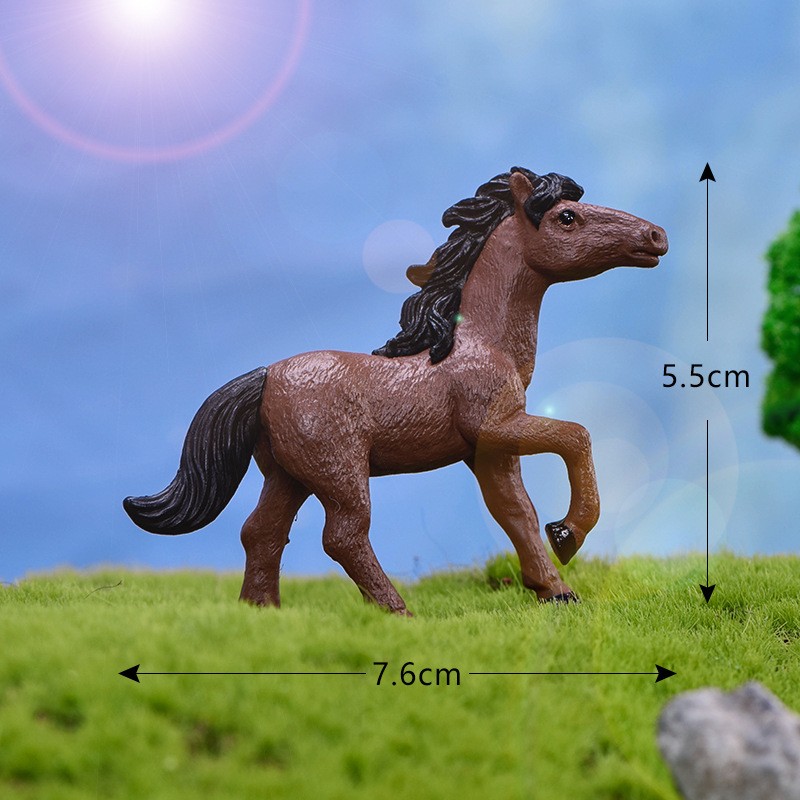 Maroon Horse Micro Landscape Miniature Craft Supplies Clearance