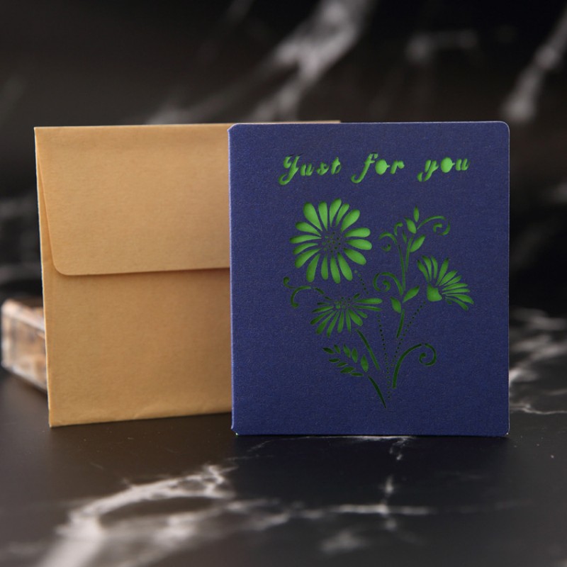 Green Sunflower Greeting Card