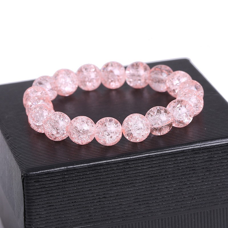 Transparent Peach Powder Bracelet
