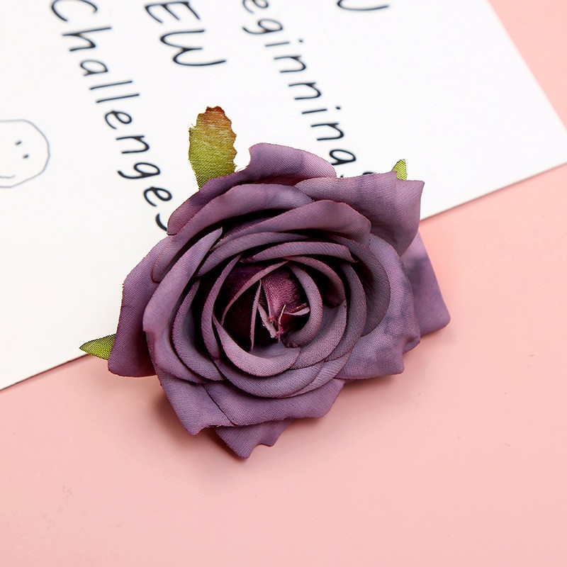 Dark Purple Artificial European Rose