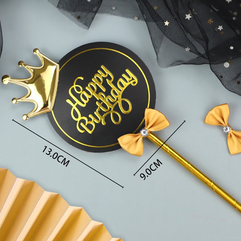 Black - Hp Round - 1 Piece Cake Topper