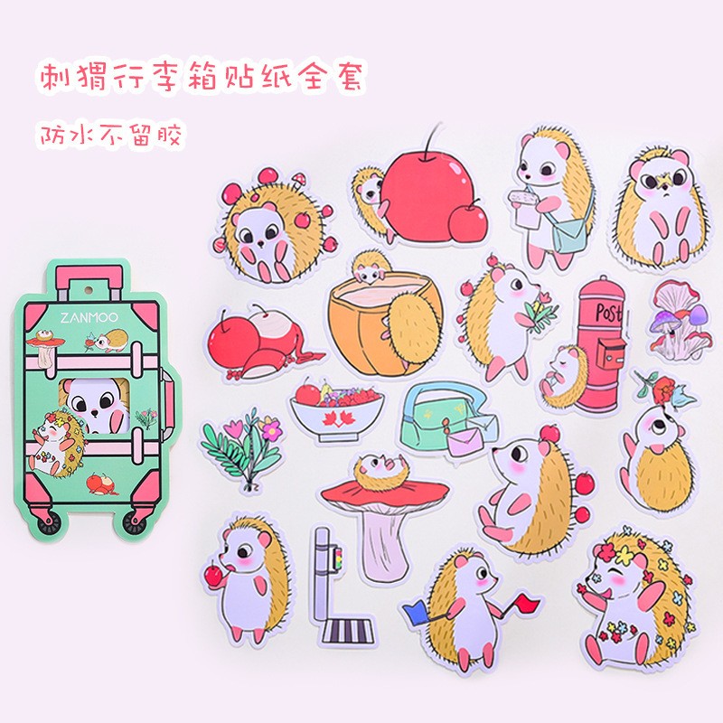 Lugage Sticker - Hedgehog Sticker Sheet