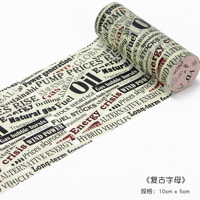 No. 3 Retro Letters Sticker Roll
