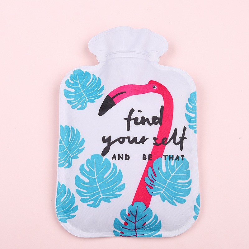Flamingo White Small 17X11Cm Hot Water Bottle
