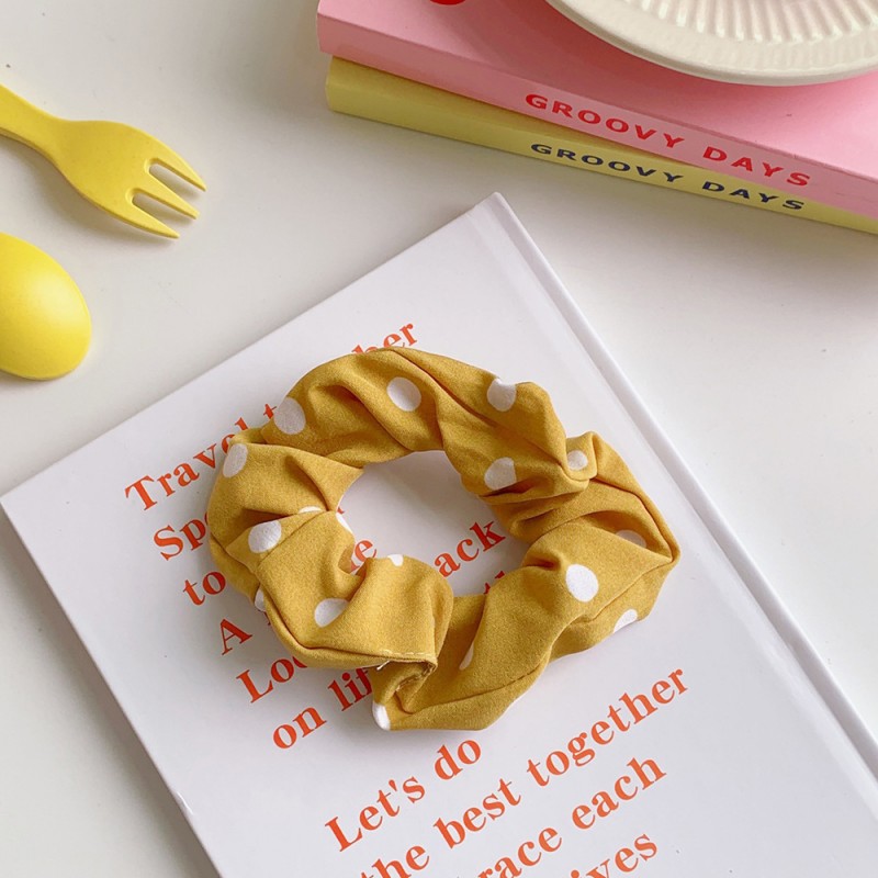 4# Yellow Polka Dots Hair Accessories