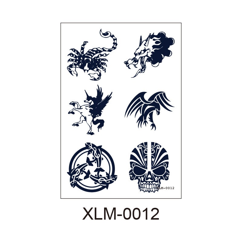 Pattern Xlm - 0012 110X160 Temporary Tattoo Sheet Clearance