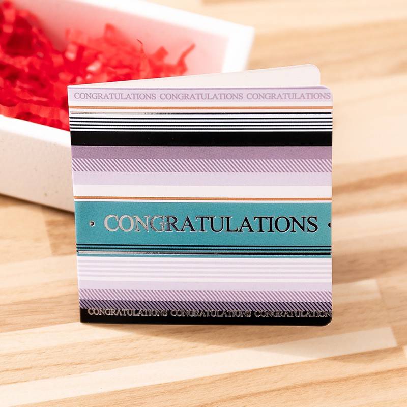 8 Thank You Cards Small Bronzing Greeting Card