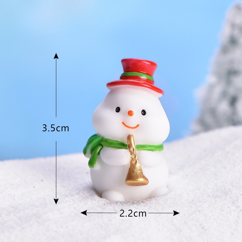 Trumpet Snowman 4 New Christmas Collection Micro Landscape Miniature Craft Supplies