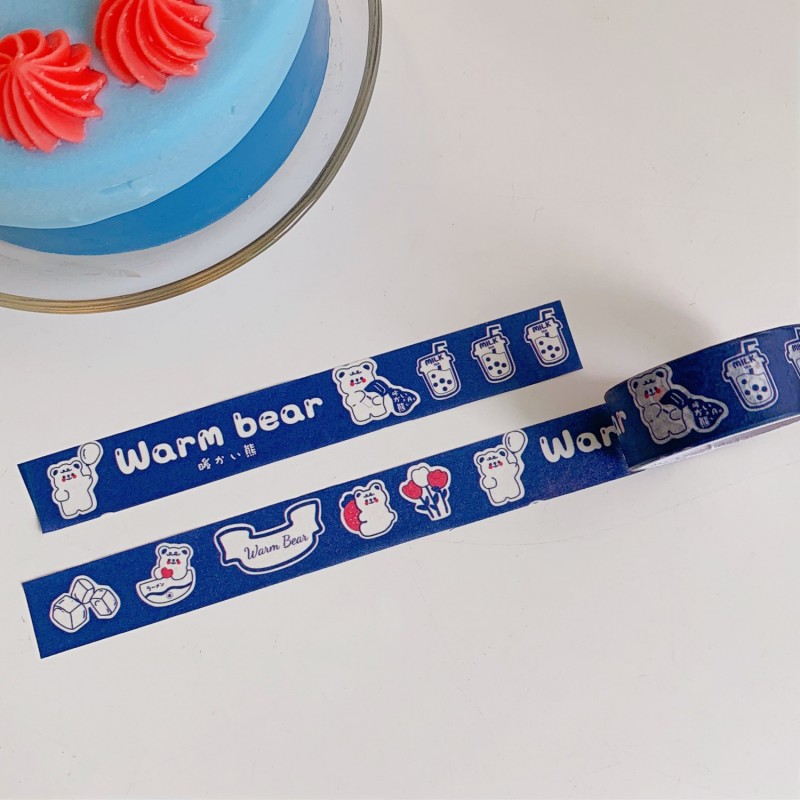 1# Dark Blue Bear Washi Tape Clearance