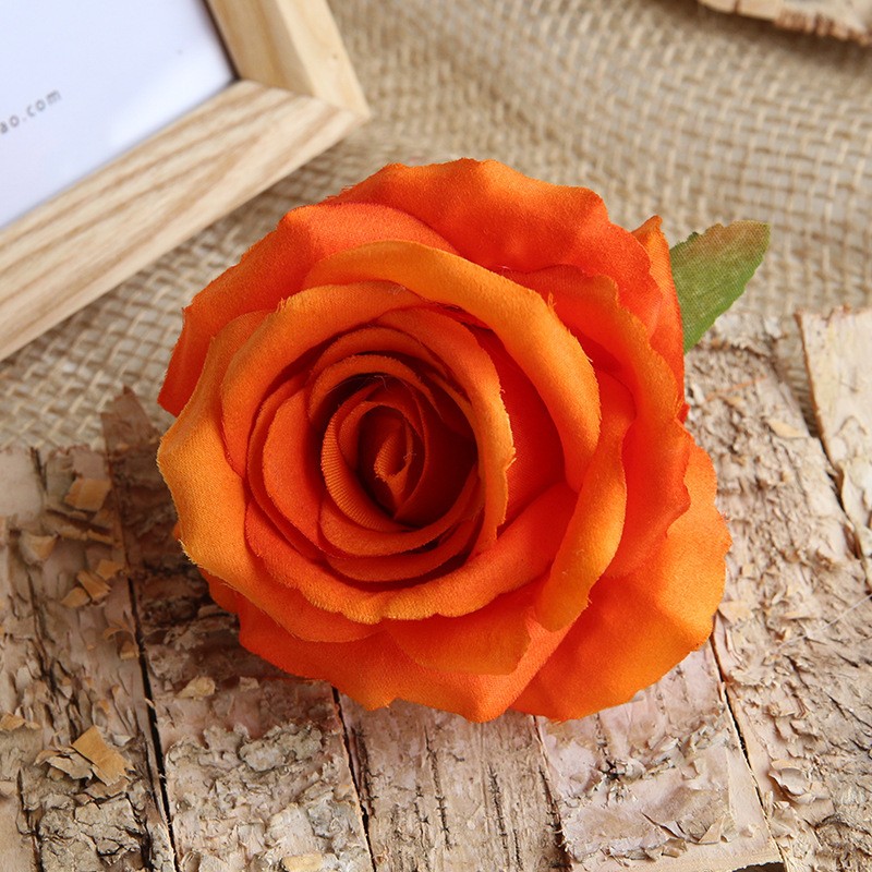 Orange Artificial Rose Head Clearance
