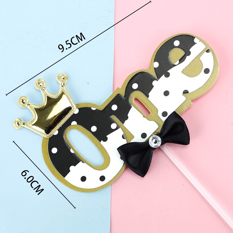 Black - Digital One Cake Topper