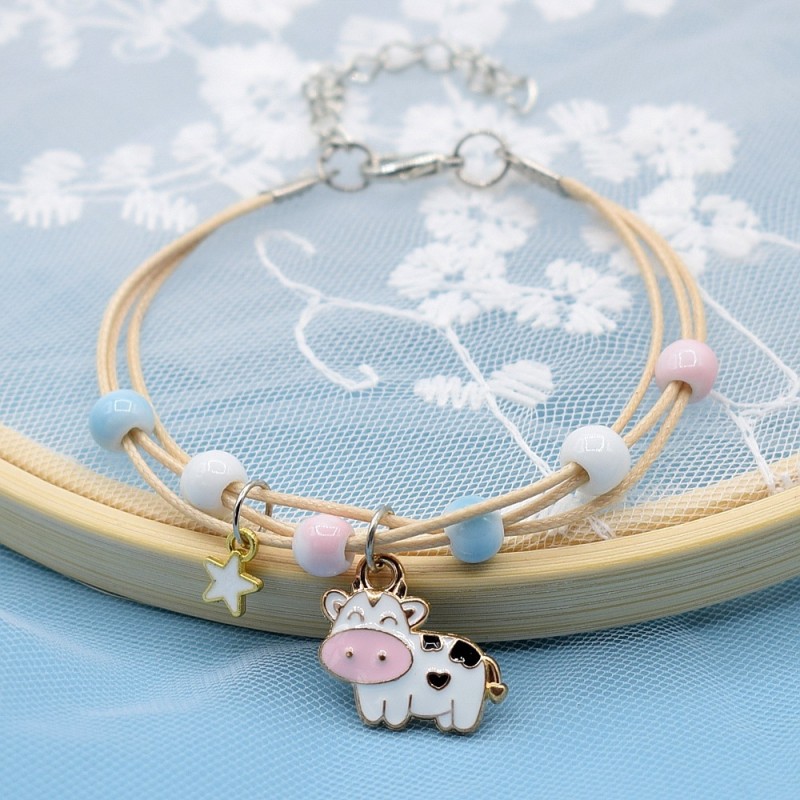 15 Pink Cow Bracelet