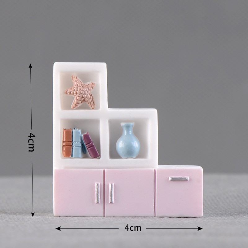 15 Bookcases Miniature Resin Landscape Craft Supply
