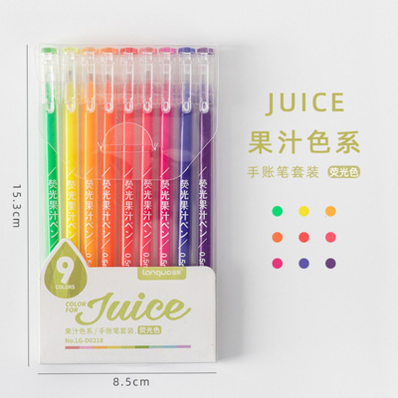 Refill 9 s Of Fluorescent Juice. Refill 0.5mm Color Gel Pens