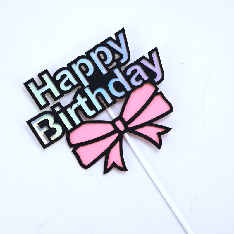 Pink Ribbon - 1 Pack Cake Topper Clearance