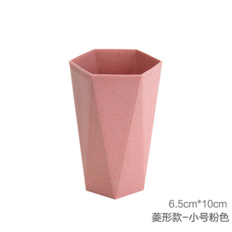 Pink Capacity 201-300Ml Geometric Toothbrush Cup