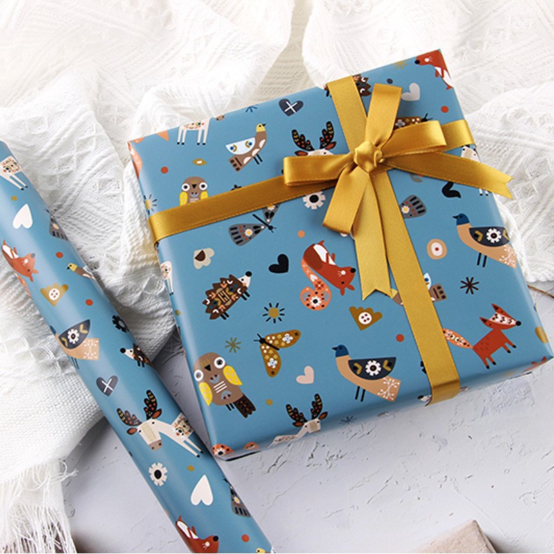 Squirrel Butterflys 50X70Cm A Piece Wrapping Paper