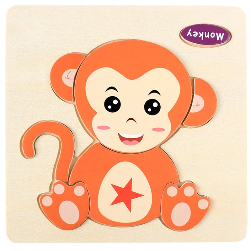 Monkey Puzzle Childrens 3D Wooden Puzzle