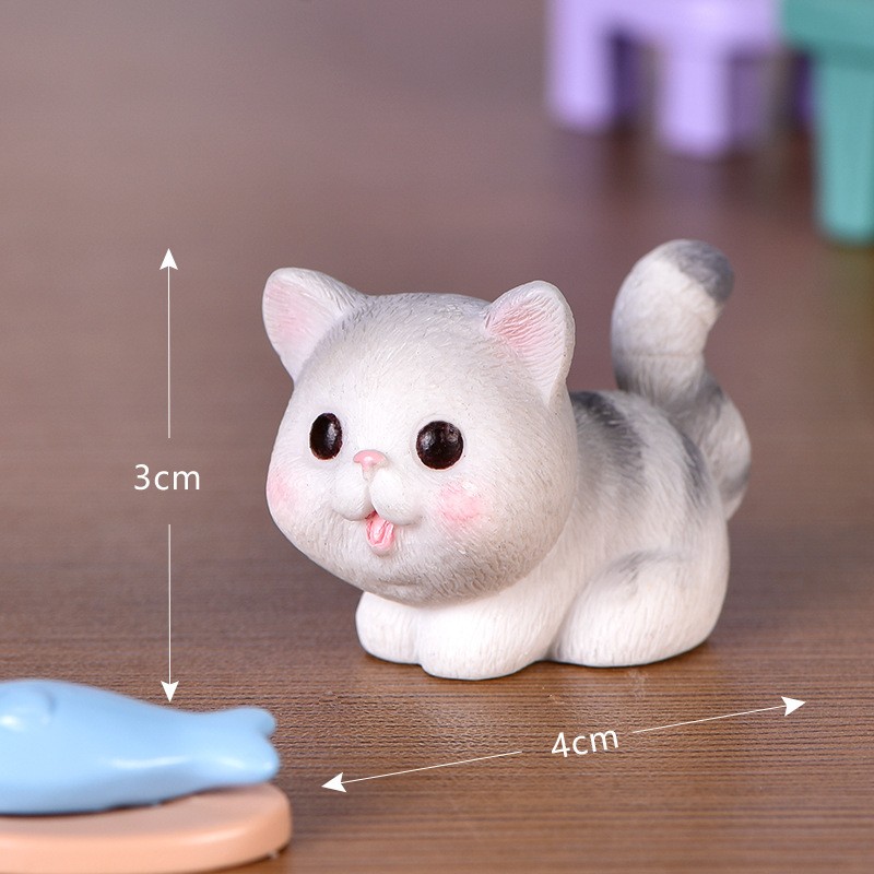 Gray Cat7 Micro Landscape Miniature Craft Supplies