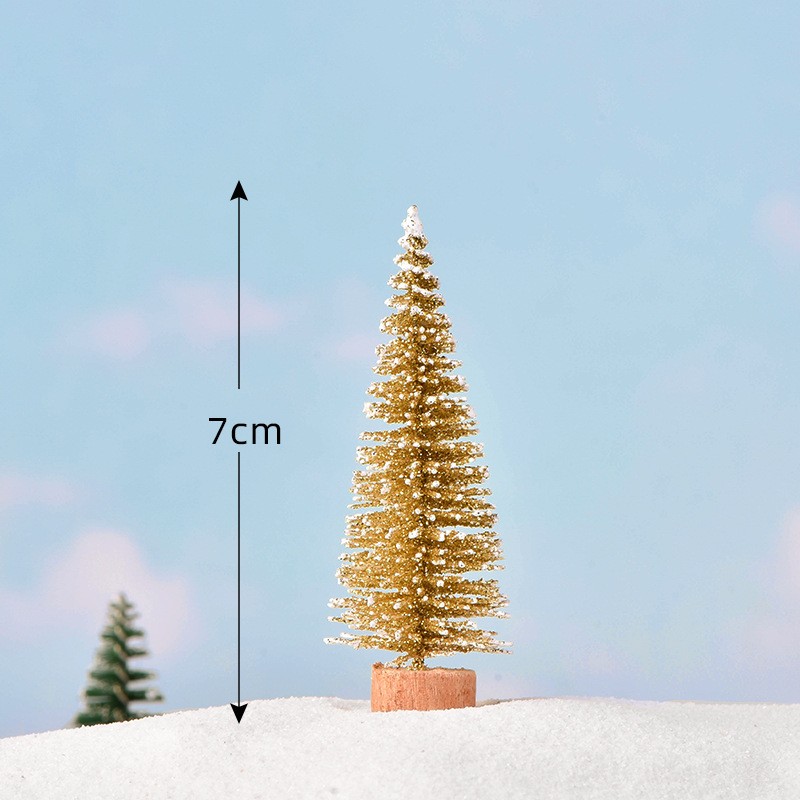 Golden Tree - 7S Pine Needle Christmas Tree Micro Landscape Miniature Craft Supplies