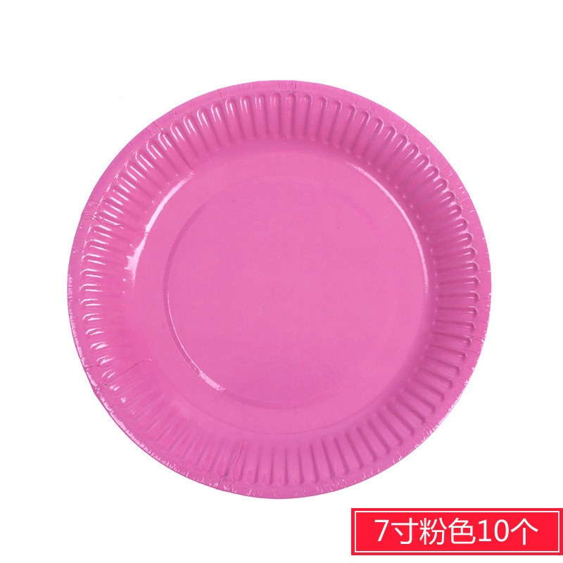 7 Inch Pink 10 Kids Craft Paper Plate Clearance