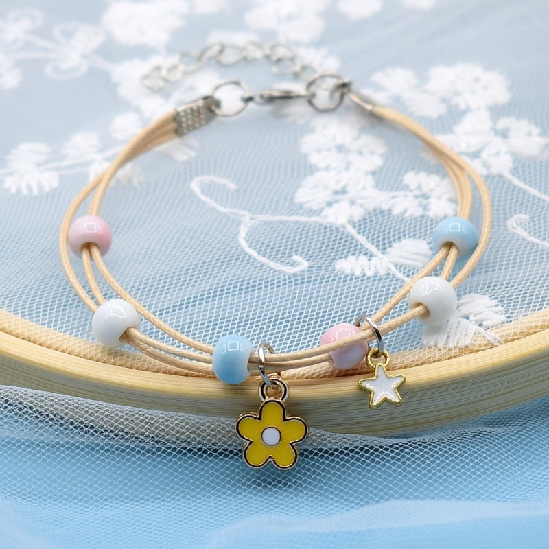 11 Yellow Five Flowers Bracelet