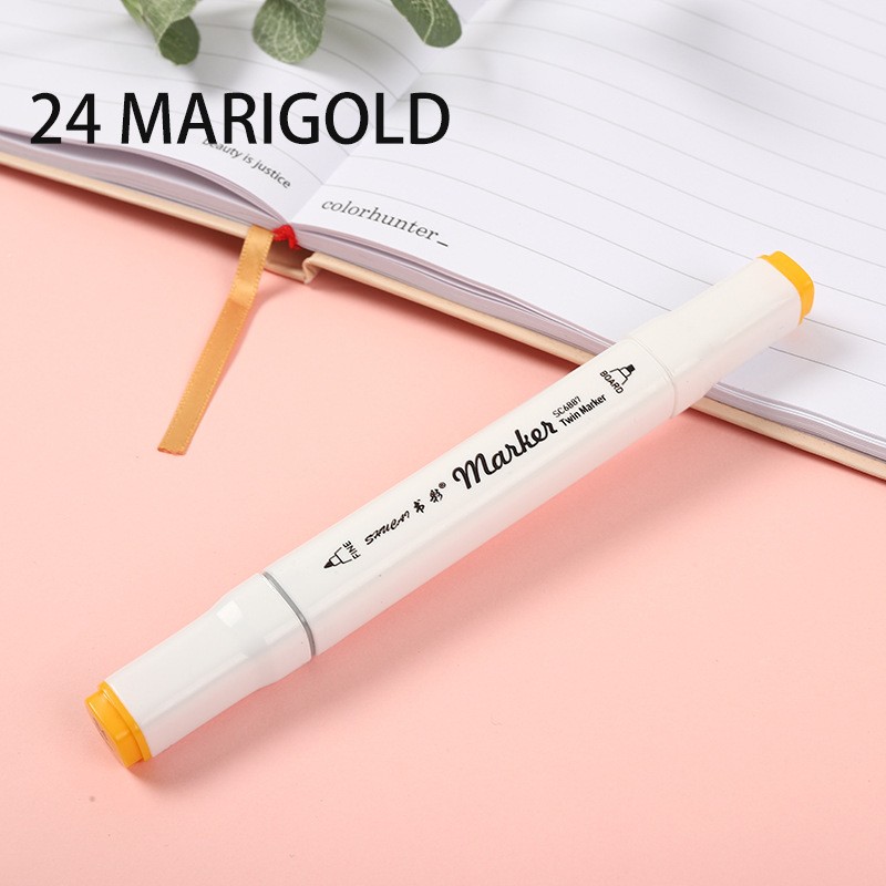 24 Chrysanthemum Yellow Double Sided Marker