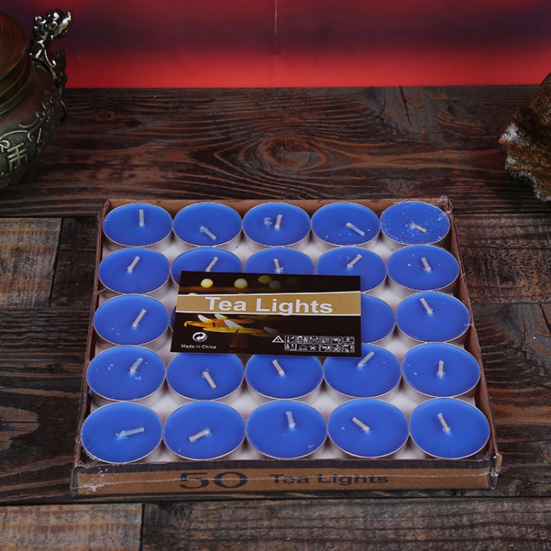 Blue Round 2 Hours - Pc Individual Romantic Candles