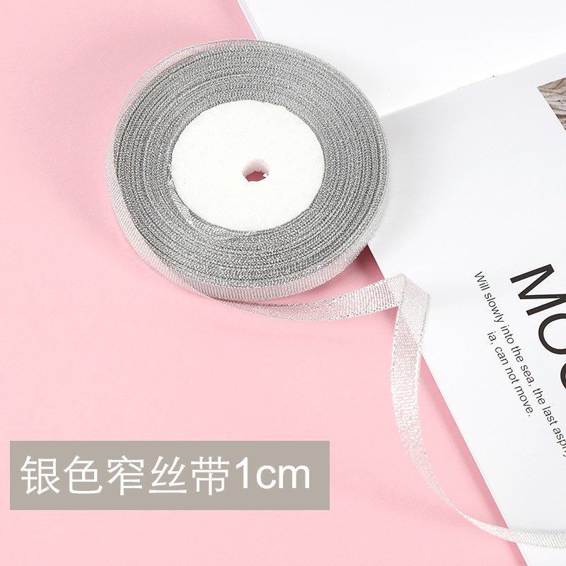 Silver Wire A Width Of 1Cm Satin Ribbon