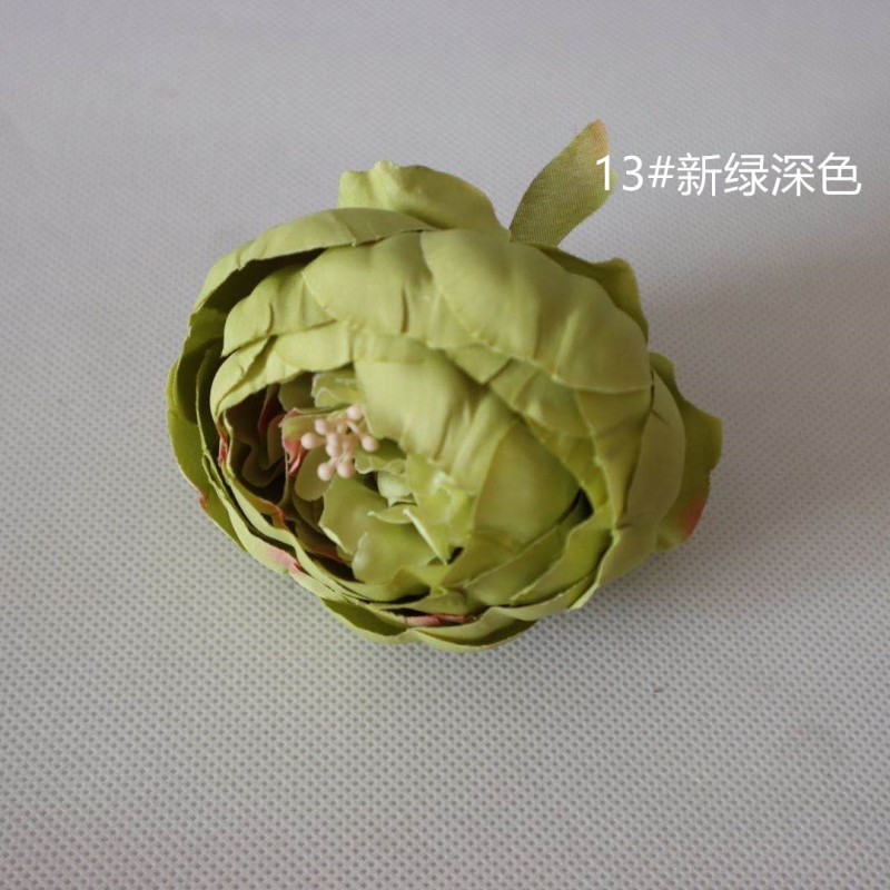 13# New Green Deep Artificial Peony Head Clearance