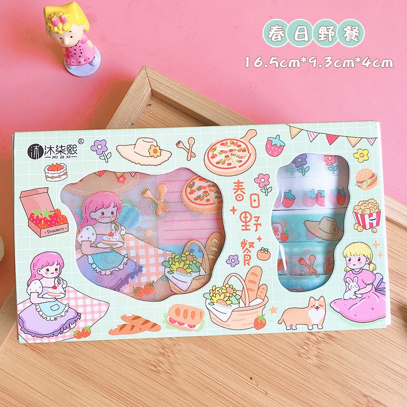 Picnic In Spring Washi Tape Sticker Gift Set